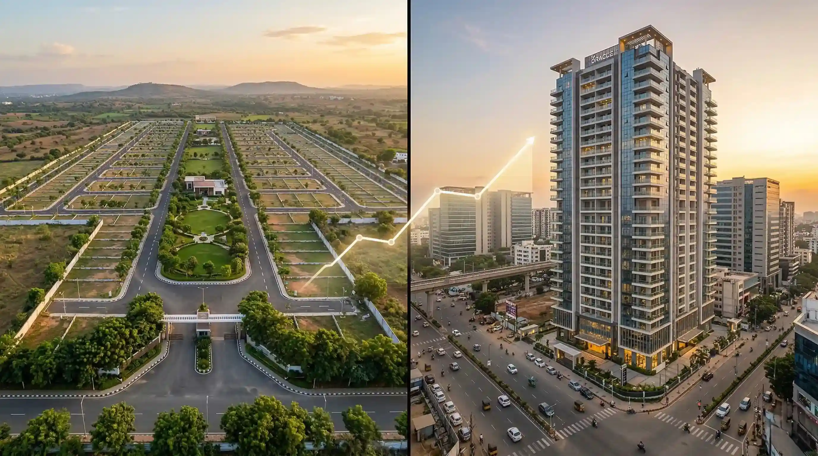 RERA Plots vs Apartments 5 Year Return Comparison